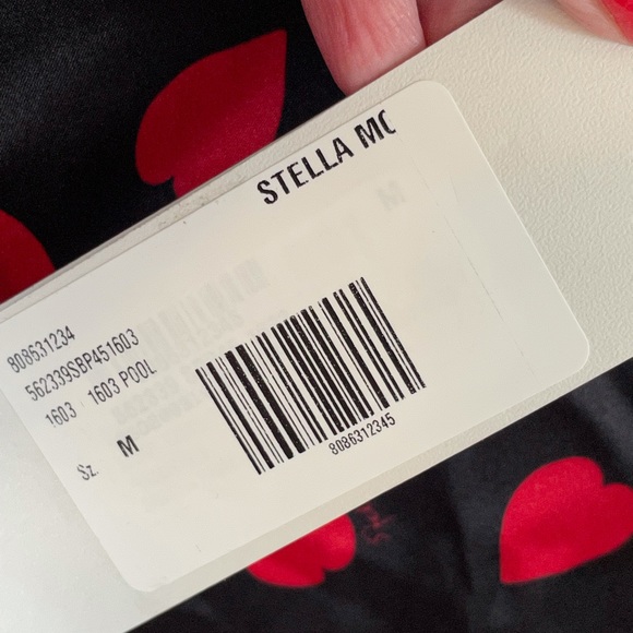STELLA MCCARTNEY Women’s Heart Print Silk Blend Satin Camisole - Sizes S & M - Picture 8 of 11